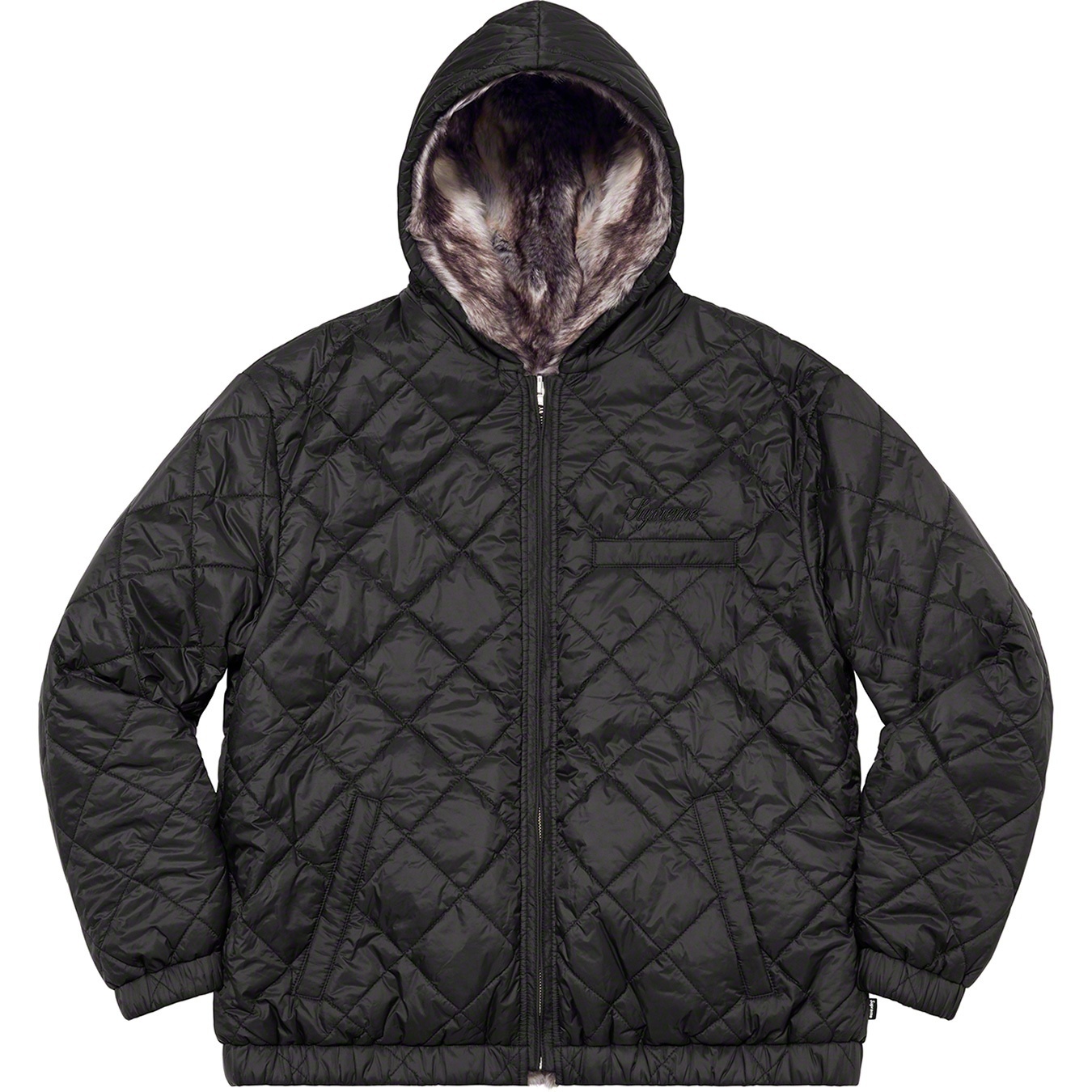 Faux Fur Reversible Hooded Jacket view 6